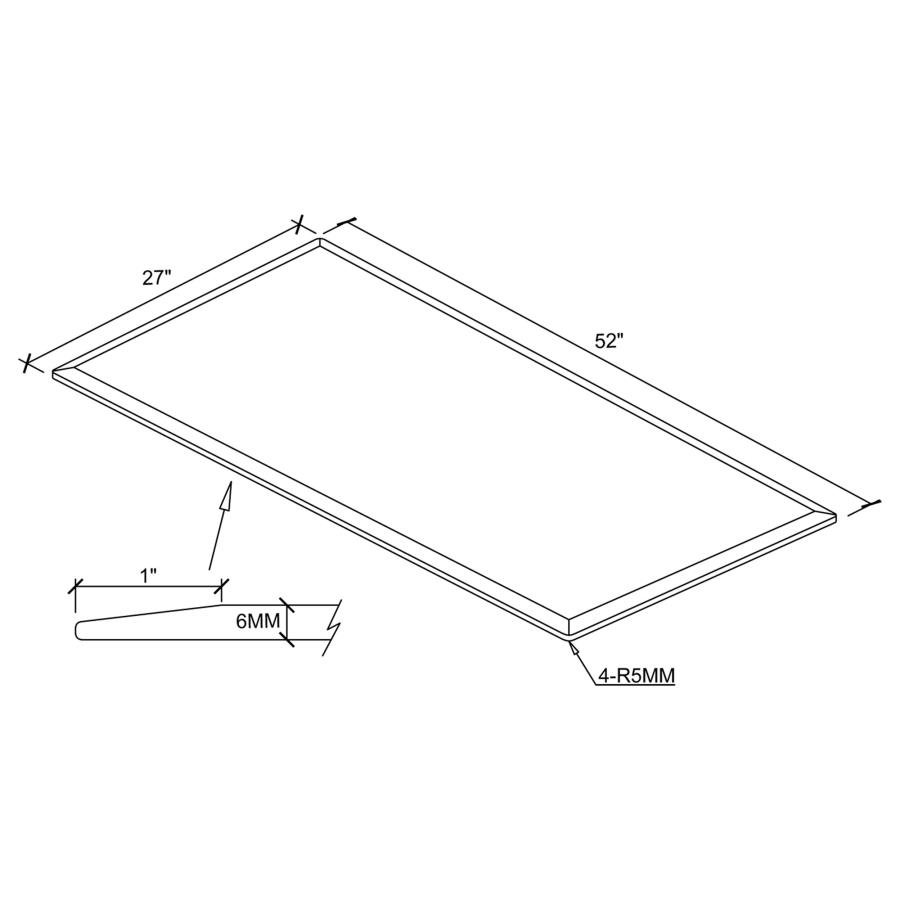 CB2752-6_04x900.jpg 52X27-INCH 6MM RECTANGULAR CLEAR TEMPERED GLASS TOP - Image 4