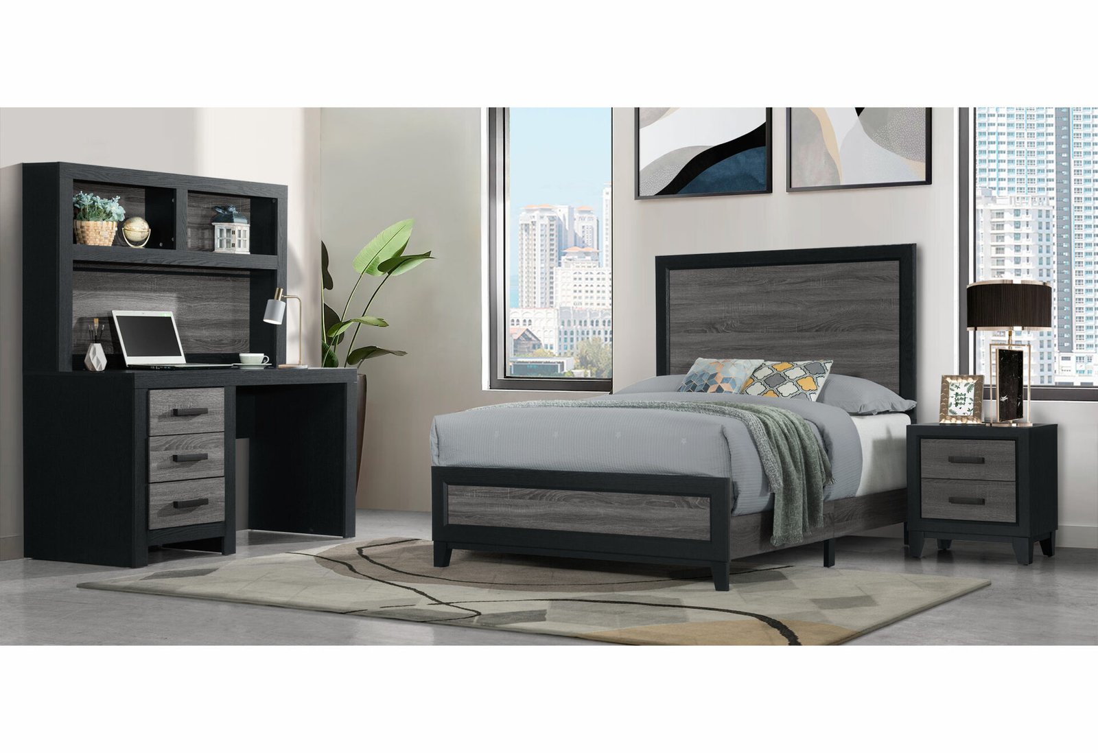 LISBON-GREYBLACK-TBG-1_R1-2.jpg LISBON GREY AND BLACK TWIN BED - Image 3