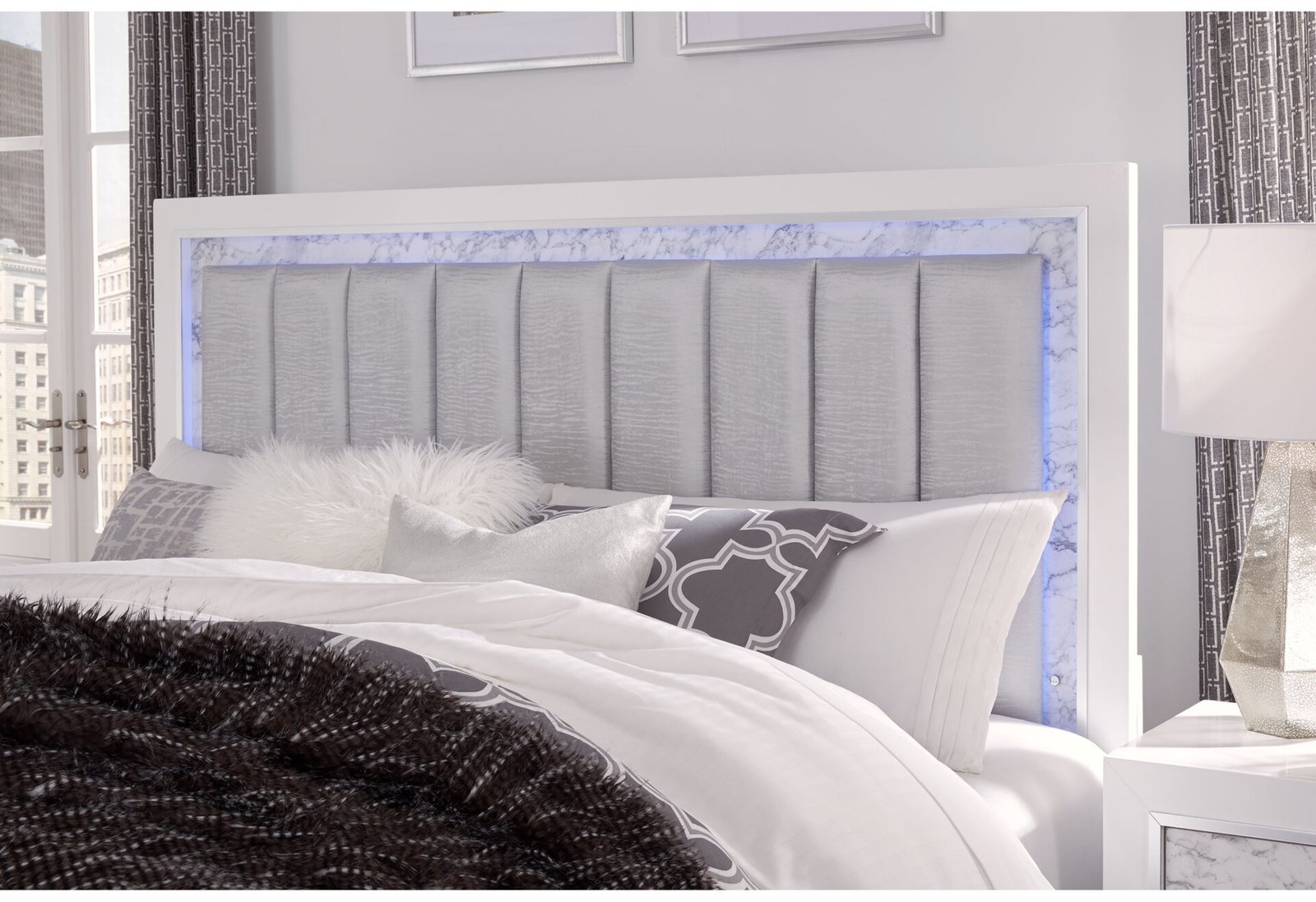 SANTORINI-HB-Detail-3.jpg SANTORINI WHITE FULL BED GROUP - Image 2