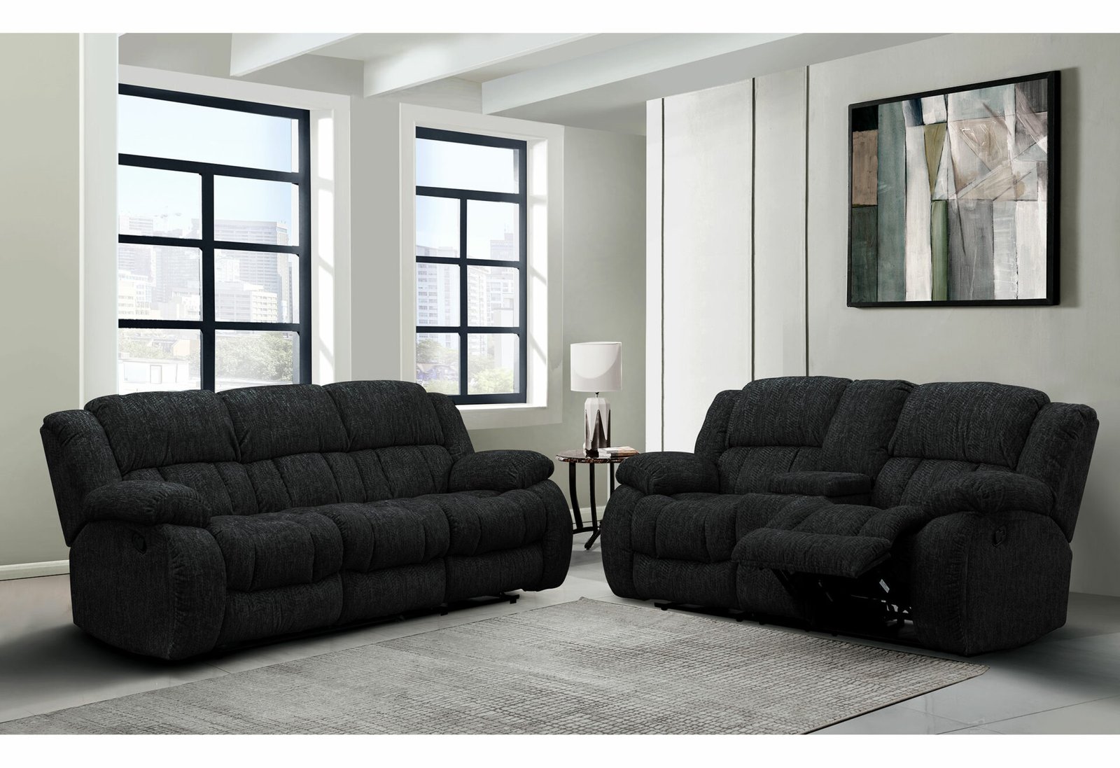 U250-EBONY-2PCS-1-2.jpg U250 EBONY RECLINING SOFA - Image 2