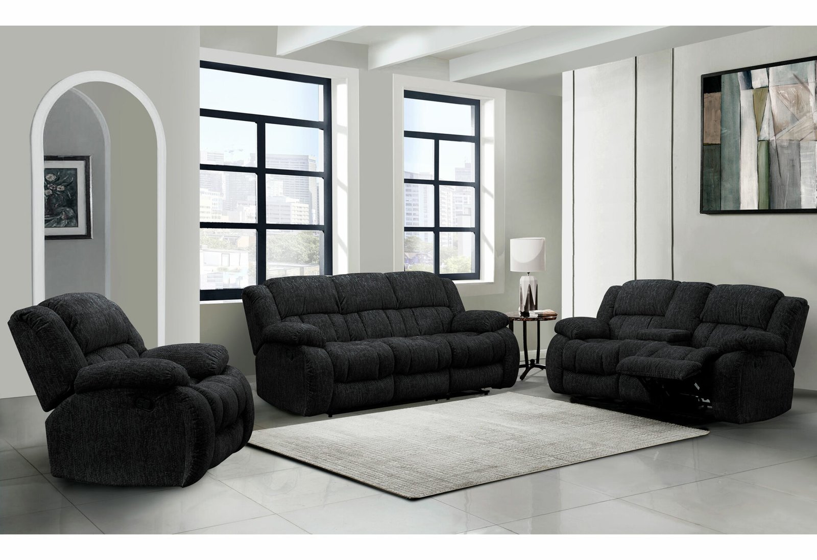 U250-EBONY-3PCS-1-1.jpg U250 EBONY RECLINING SOFA - Image 3
