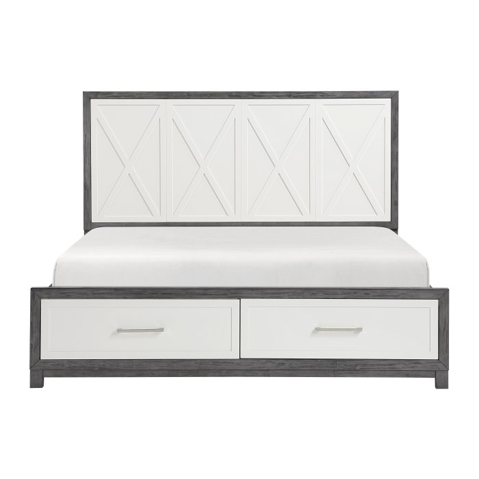 1366K-1CK* California King Platform Bed with Footboard Storage