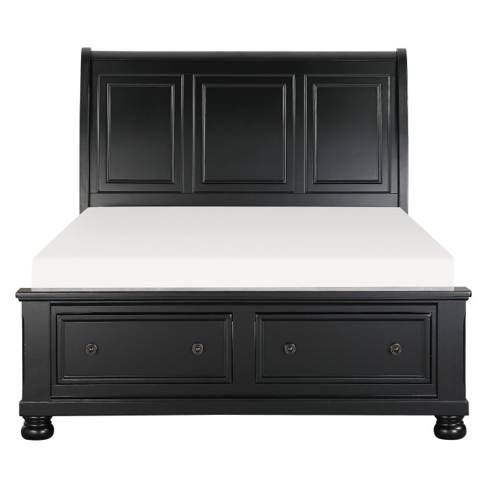 1714KBK-1CK* California King Sleigh Platform Bed with Footboard Storage