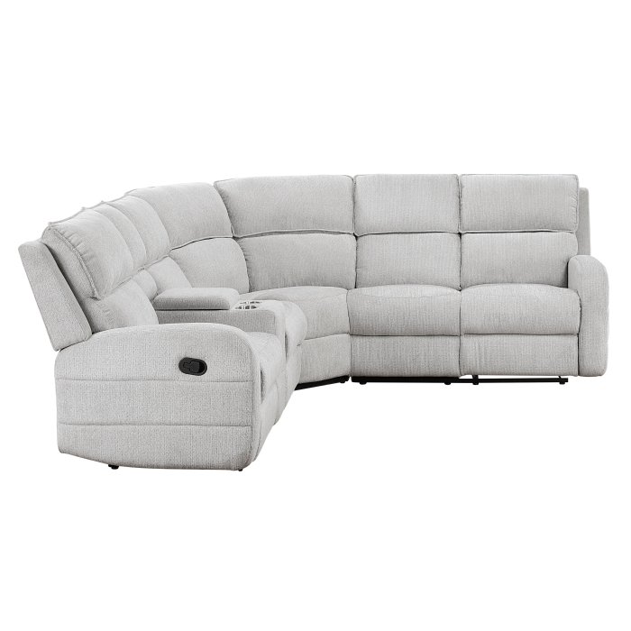 8406gy*sc 3 piece reclining sectional with left console 8406gy*sc 3 piece reclining sectional with left console