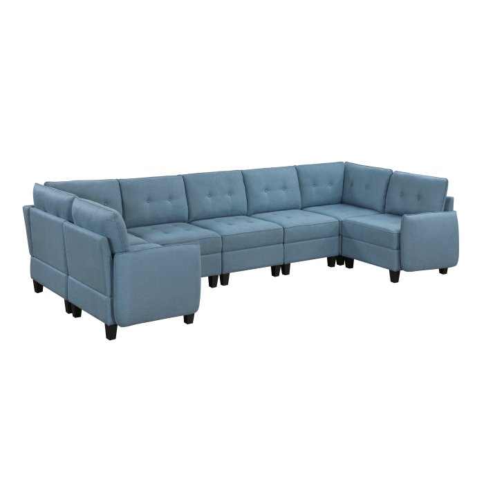 9557bue*7sc 7 piece sectional with storage 9557bue*7sc 7 piece sectional with storage
