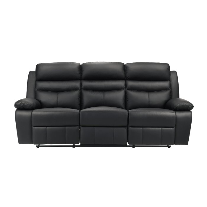 9628BLK-3 Double Reclining Sofa