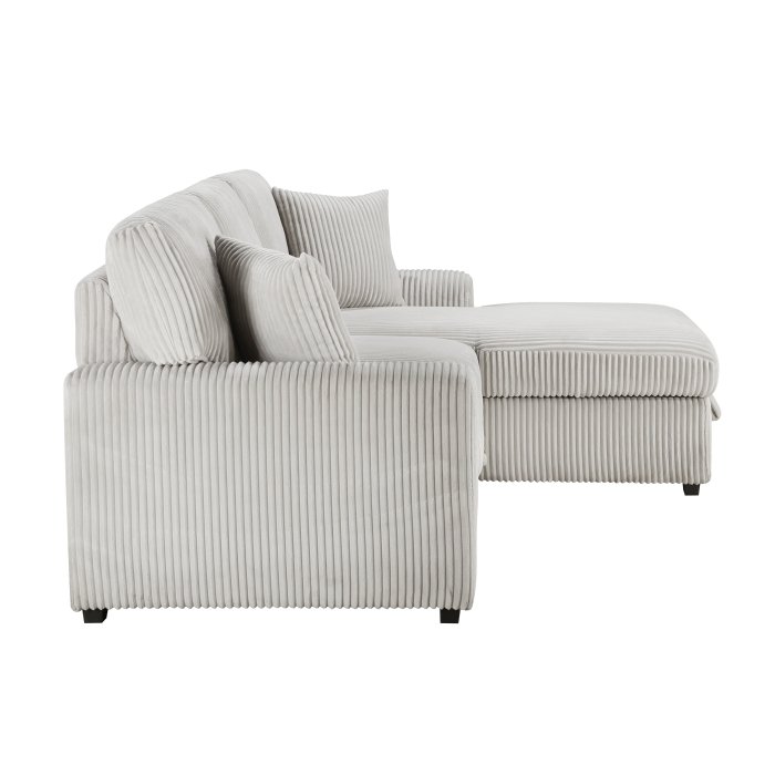 9633mnb*22lrc 2 piece sectional with pull out bed, right chaise and hidden storage 9633mnb*22lrc 2 piece sectional with pull out bed, right chaise and hidden storage