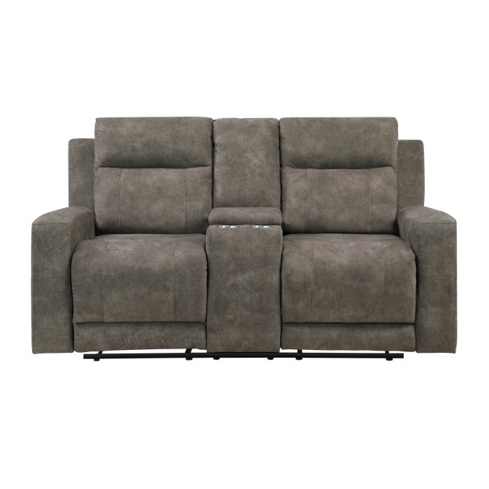 9635BR-2 Double Reclining Love Seat with Center Console