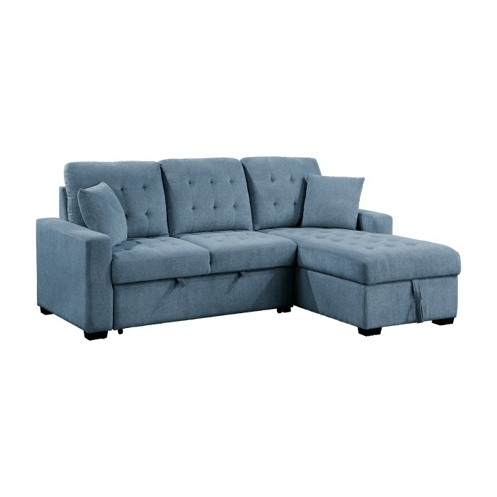 9816bu*2llrc 2 piece sectional with right chaise, pull out bed and hidden storage 9816bu*2llrc 2 piece sectional with right chaise, pull out bed and hidden storage