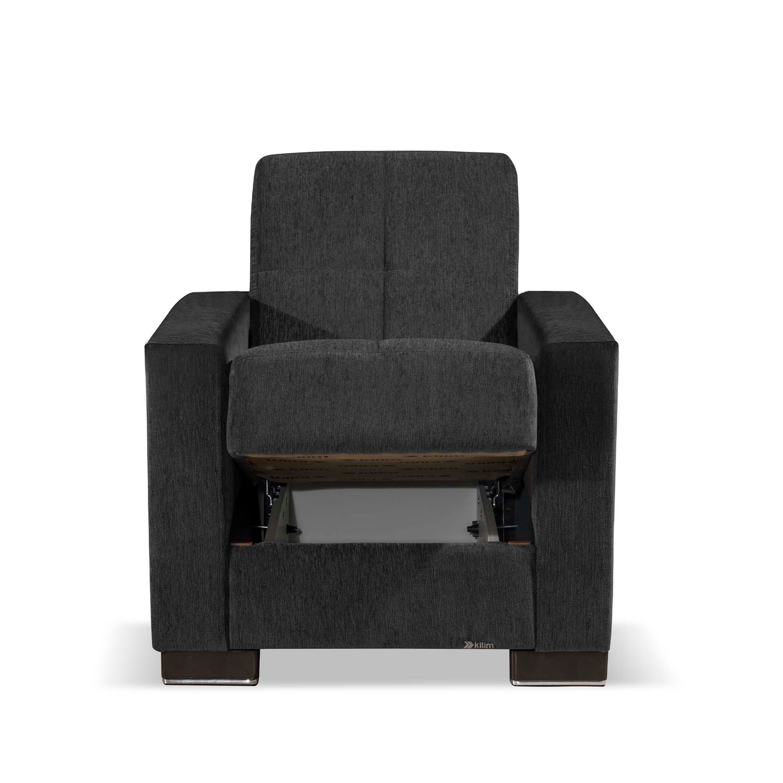 ottomanson armada collection upholstered convertible armchair with storage, grey chenille ottomanson armada collection upholstered convertible armchair with storage, grey chenille
