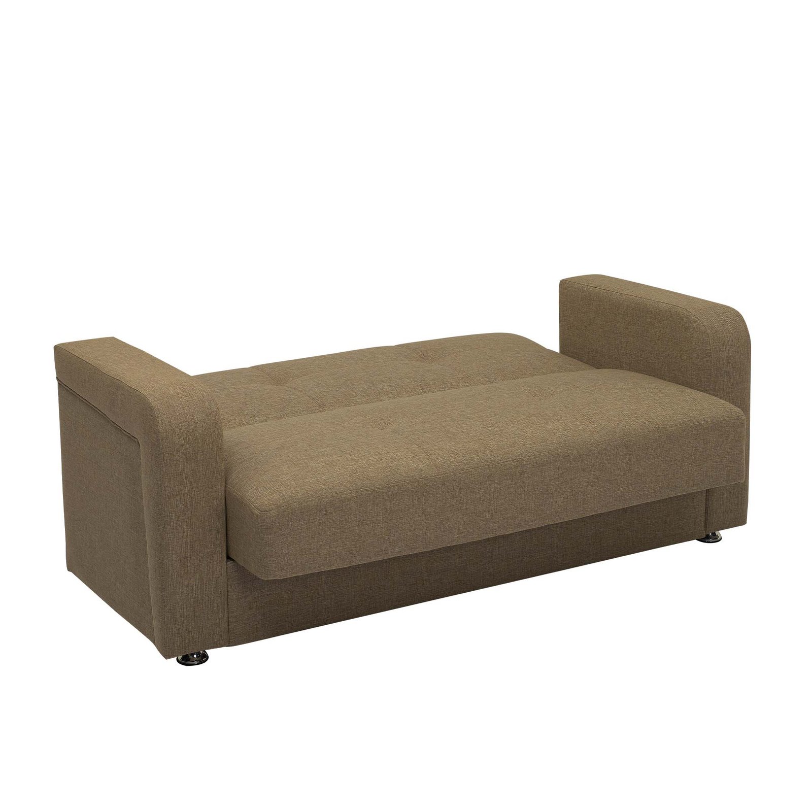 ottomanson harmony collection upholstered convertible loveseat with storage, brown ottomanson harmony collection upholstered convertible loveseat with storage, brown