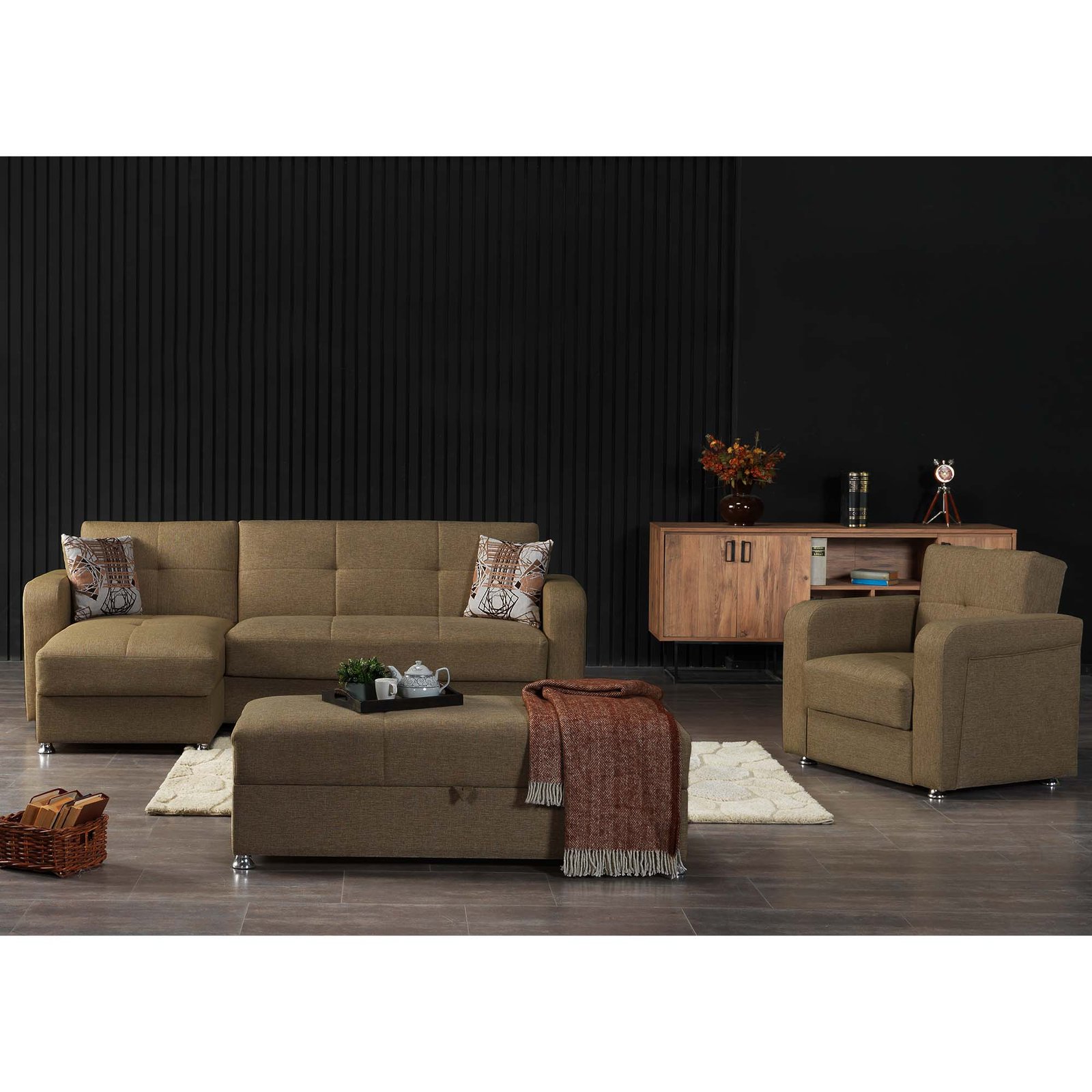 ottomanson harmony collection upholstered convertible ottoman with storage, brown ottomanson harmony collection upholstered convertible ottoman with storage, brown