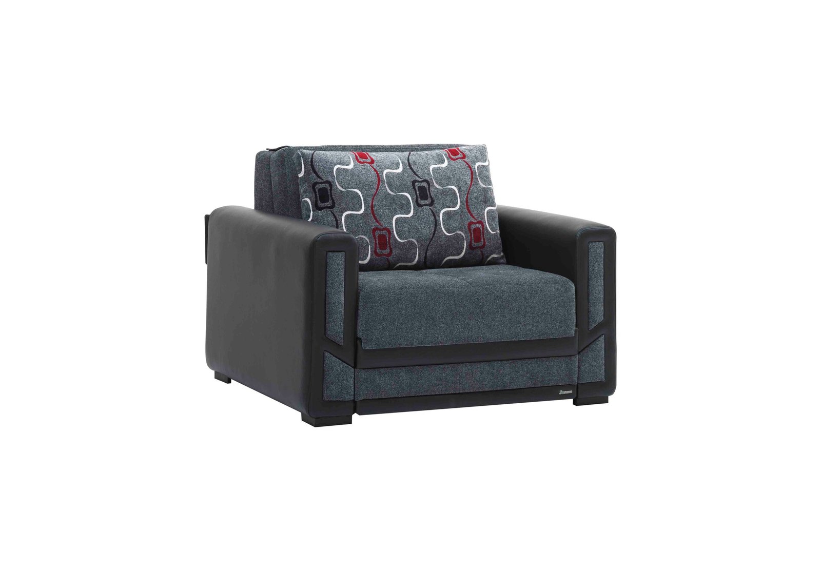 ottomanson mondomax collection upholstered convertible armchair with storage, grey ottomanson mondomax collection upholstered convertible armchair with storage, grey