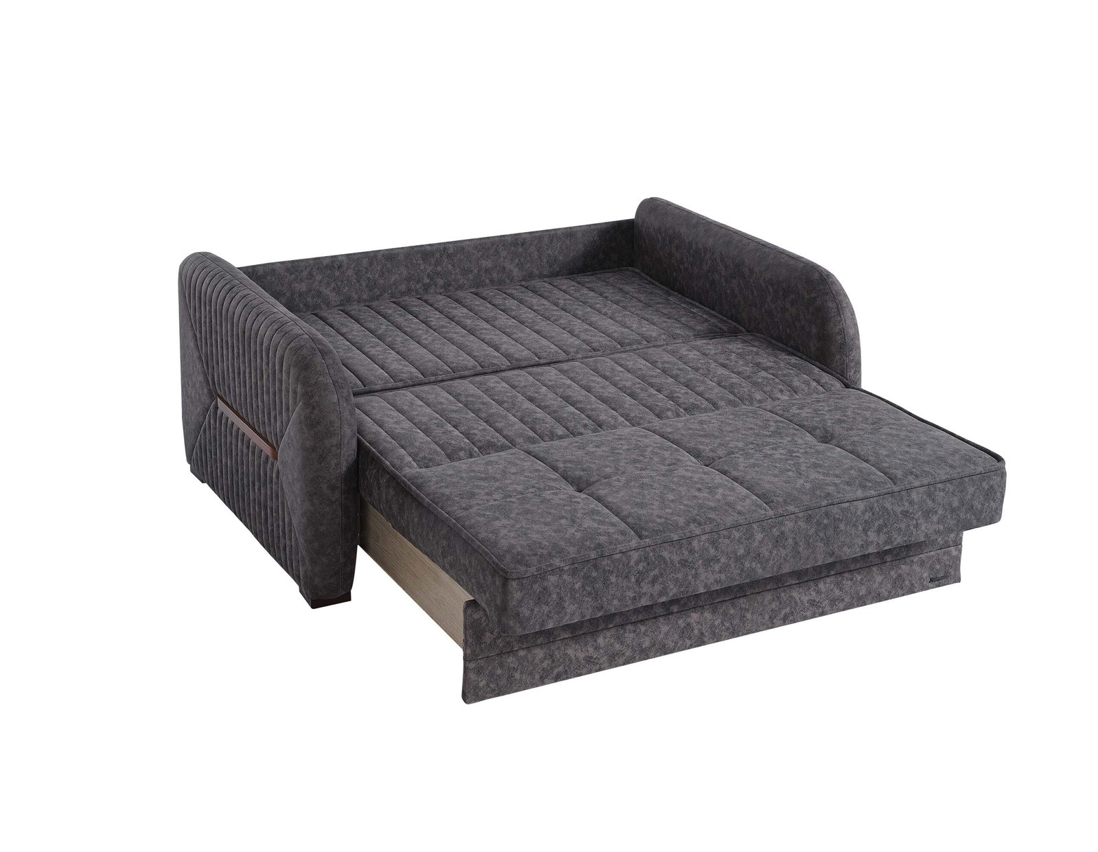 ottomanson speedy collection upholstered convertible loveseat with storage, grey ottomanson speedy collection upholstered convertible loveseat with storage, grey