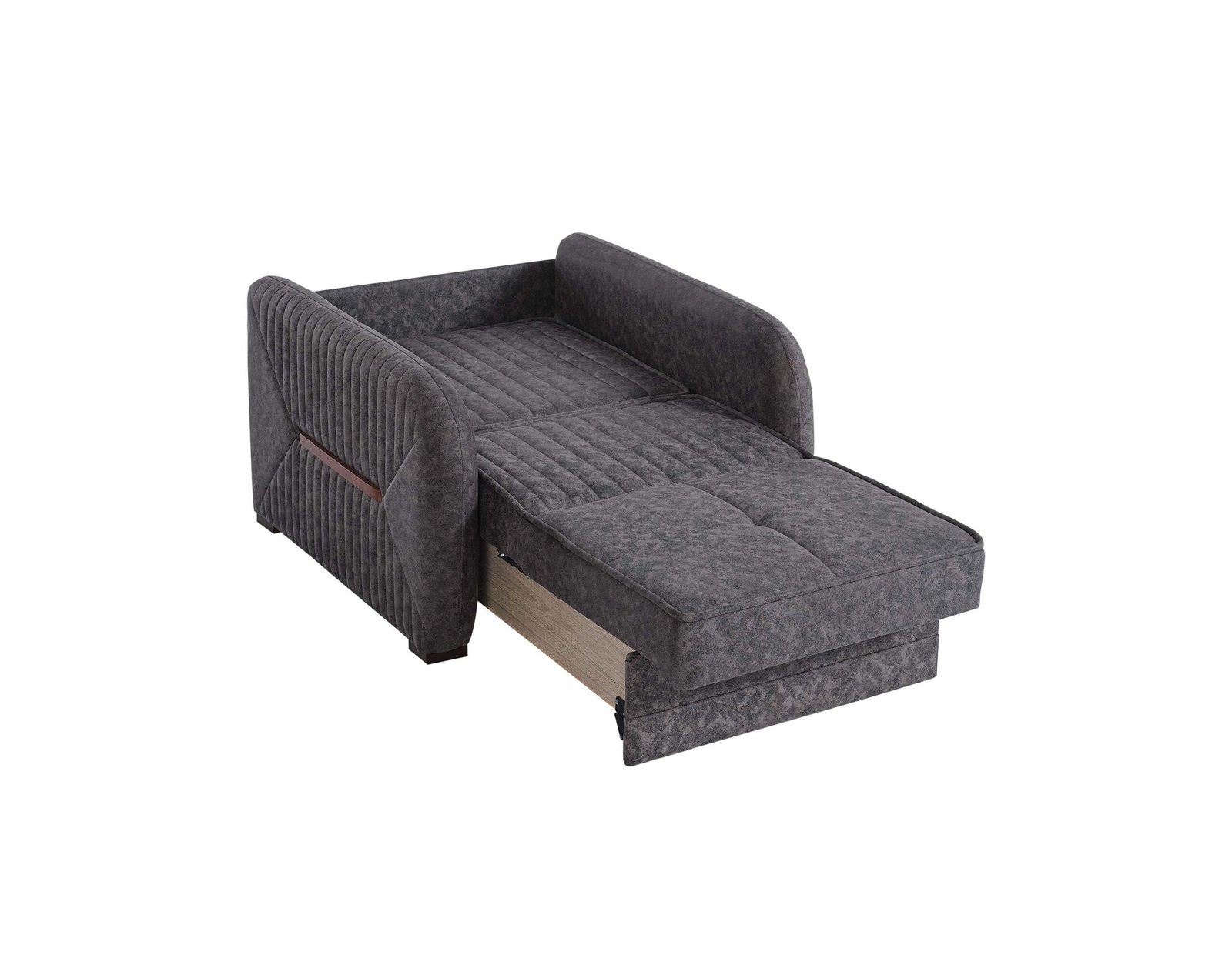 ottomanson speedy collection upholstered convertible armchair with storage, grey ottomanson speedy collection upholstered convertible armchair with storage, grey