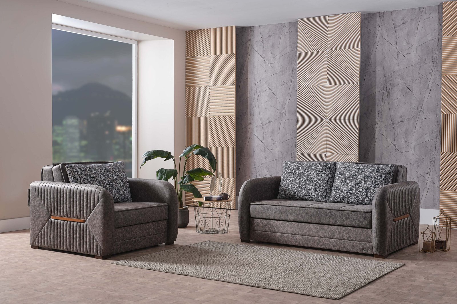 ottomanson speedy collection upholstered convertible armchair with storage, grey ottomanson speedy collection upholstered convertible armchair with storage, grey