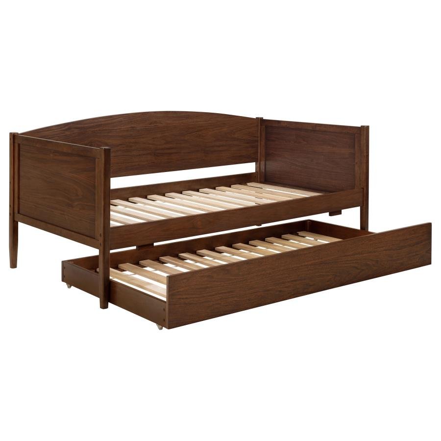 BOZEMAN WOOD TWIN DAYBED WITH TRUNDLE MEDIUM WALNUT