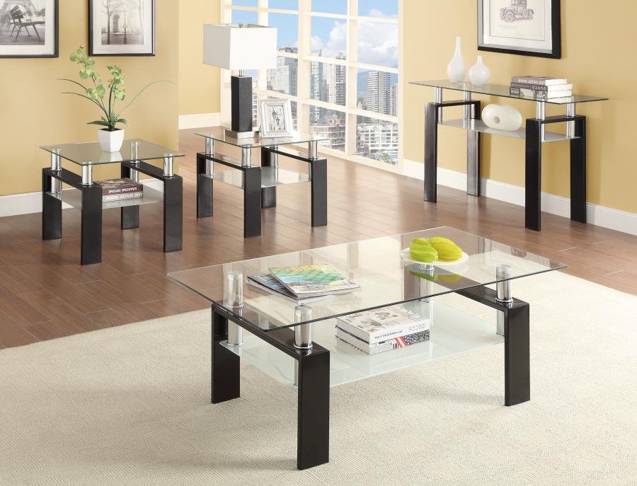dyer 1 shelf square glass top side end table black dyer 1 shelf square glass top side end table black