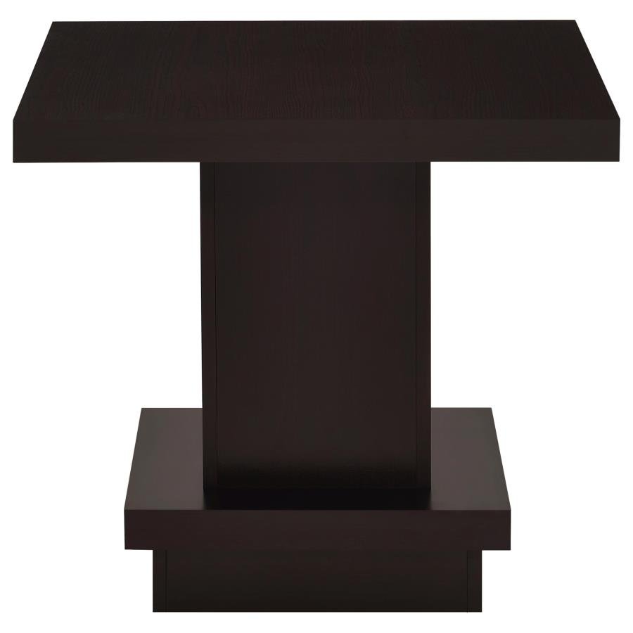 reston 3 piece square coffee and end table set cappuccino reston 3 piece square coffee and end table set cappuccino