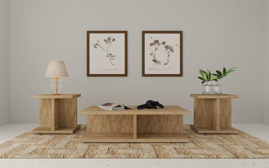 CORTONA 3-PIECE COFFEE AND END TABLE SET MANGO