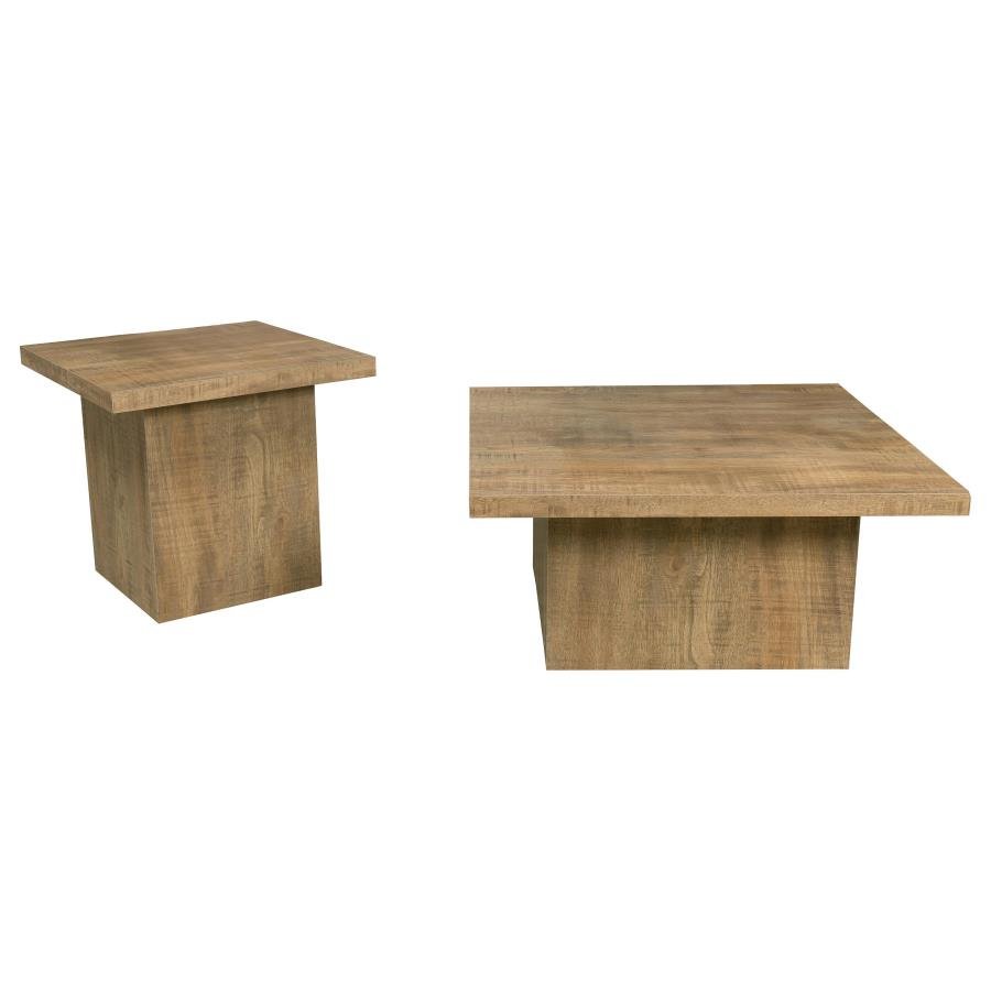 devar 2 piece square coffee and end table set mango devar 2 piece square coffee and end table set mango