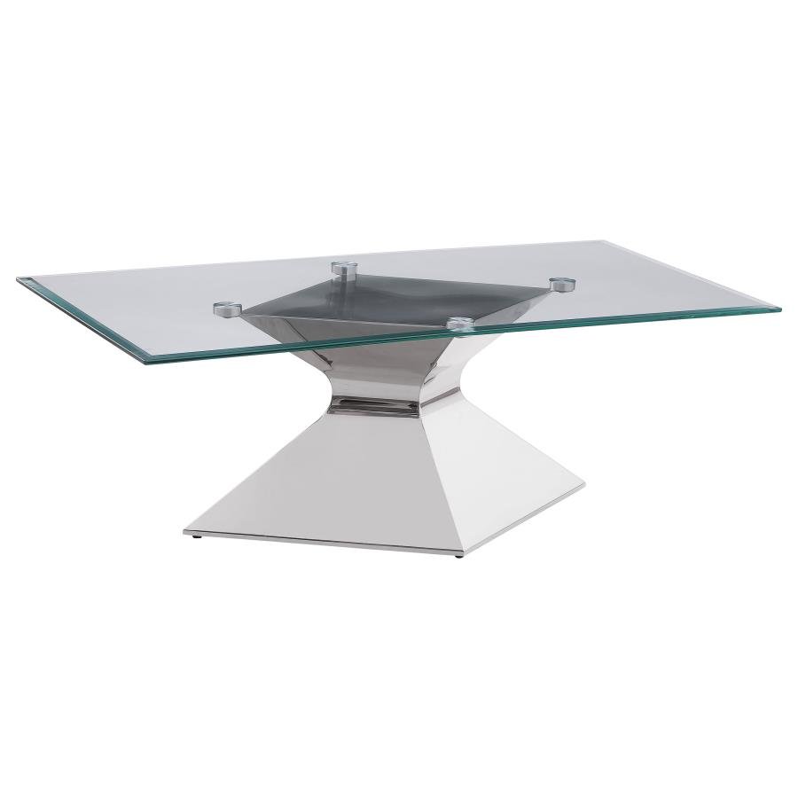 jenny 2 piece rectangular coffee and end table set chrome jenny 2 piece rectangular coffee and end table set chrome