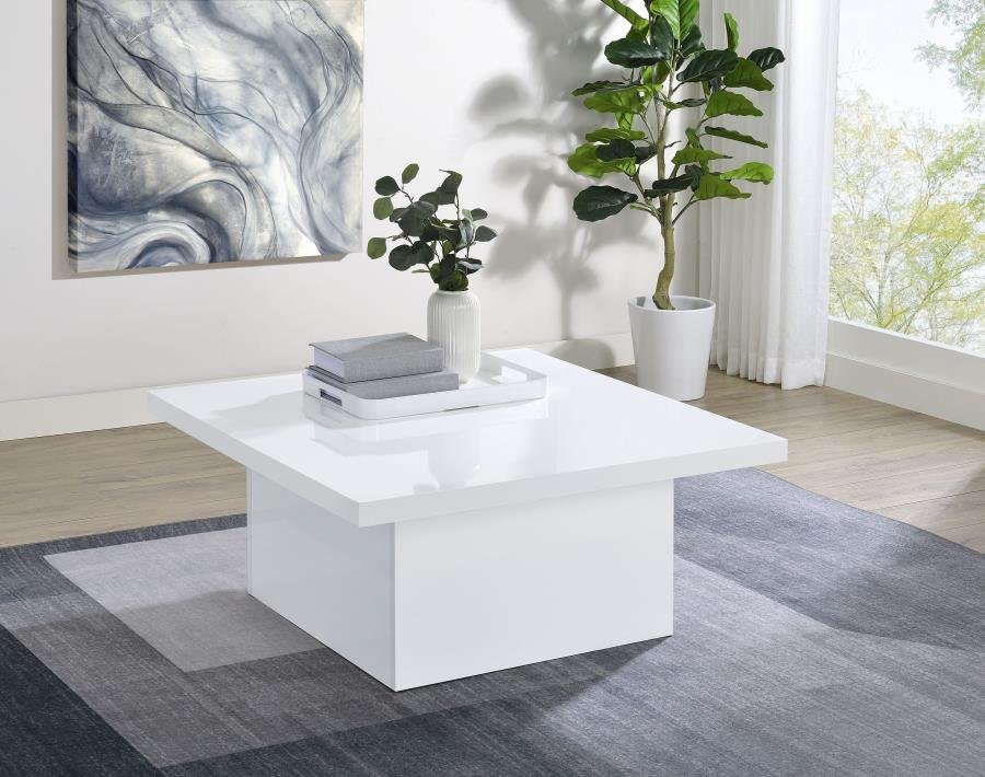 devar square engineered wood coffee table white high gloss devar square engineered wood coffee table white high gloss