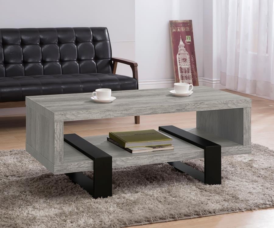 dinard engineered wood coffee table grey driftwood dinard engineered wood coffee table grey driftwood