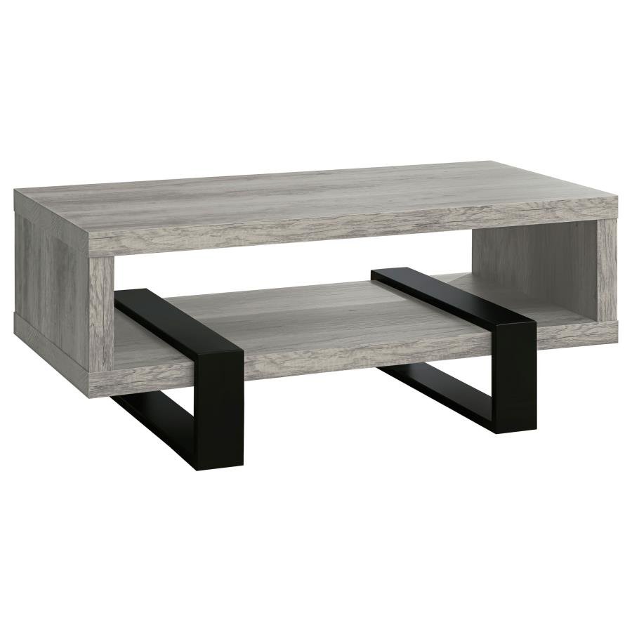 DINARD ENGINEERED WOOD COFFEE TABLE GREY DRIFTWOOD