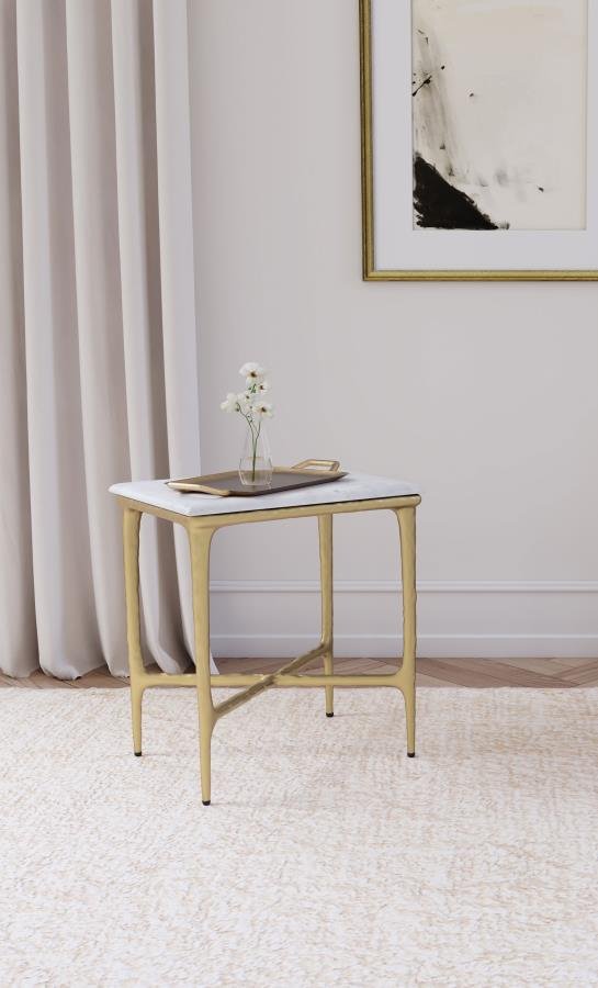 baldwin rectangular marble top side table white and gold baldwin rectangular marble top side table white and gold