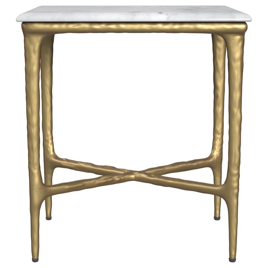 baldwin rectangular marble top side table white and gold baldwin rectangular marble top side table white and gold