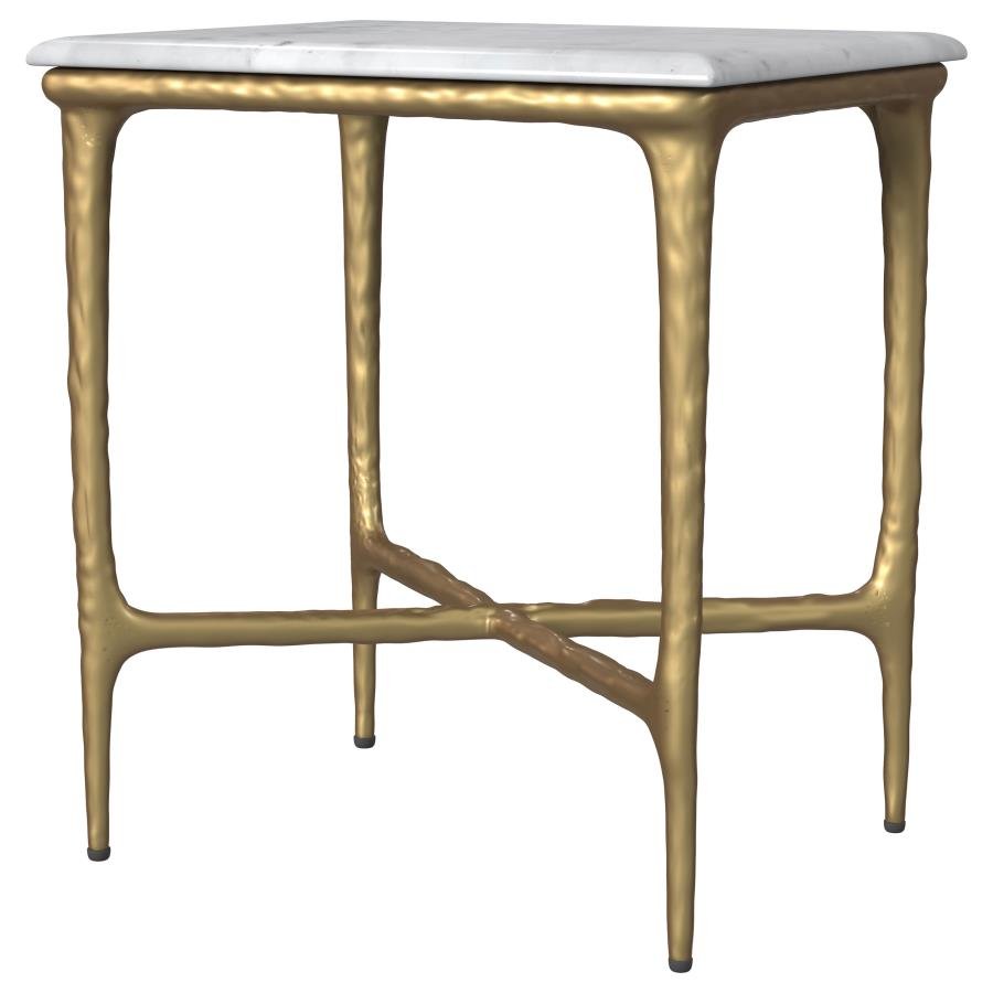 baldwin rectangular marble top side table white and gold baldwin rectangular marble top side table white and gold