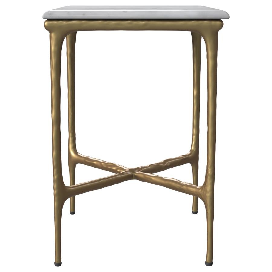 baldwin rectangular marble top side table white and gold baldwin rectangular marble top side table white and gold