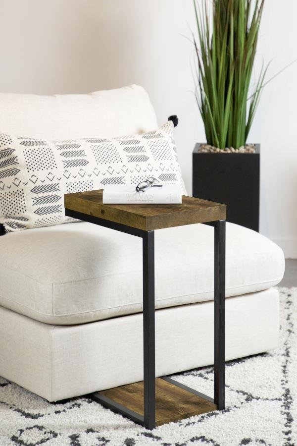 beck engineered wood c shape sofa side table antique nutmeg beck engineered wood c shape sofa side table antique nutmeg