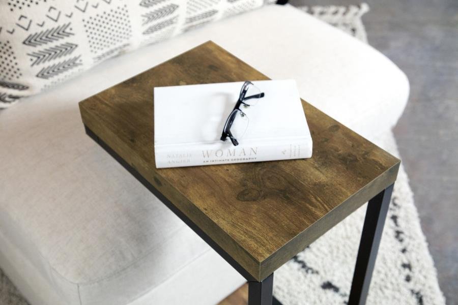 beck engineered wood c shape sofa side table antique nutmeg beck engineered wood c shape sofa side table antique nutmeg